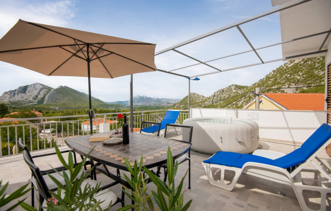 Exterior, Panoramico apartment, private jacuzzi Gornja Brela